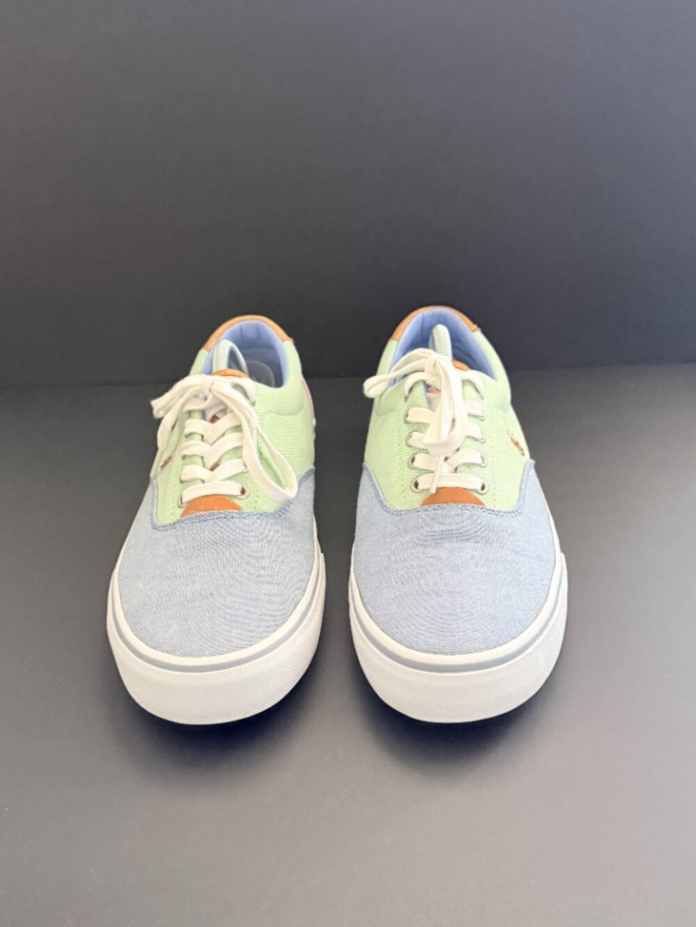 POLO Thorton III Sneakers M10.5D Pastel Tricolor Canvas Oxford - Picture 3 of 7